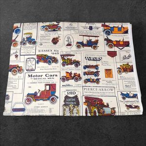 Vintage 5th Avenue Designs Car Print Fabric 2 Yards x 50” Wide Heavyweight Cars